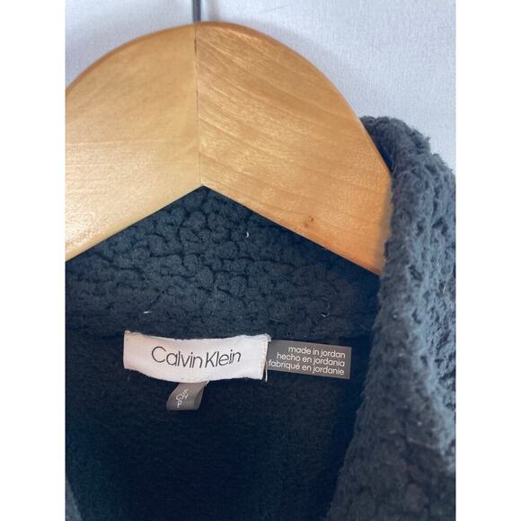 Calvin Klein Fuzzy Zip Up Sweater Jacket Size Small - Picture 3 of 6